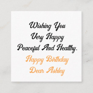 Carte D'accompagnement Texte de nom personnalisé Photo Joyeux Anniversair