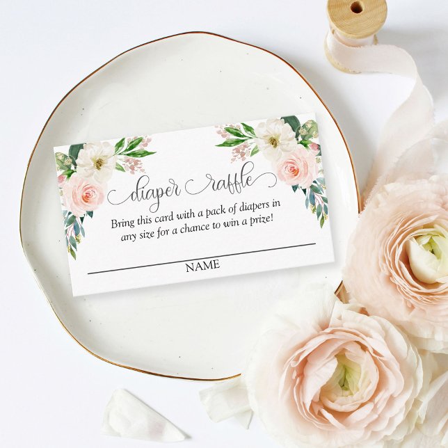 Carte D'accompagnement Texte du script de caleçon floral rose pâle (Créateur téléchargé)