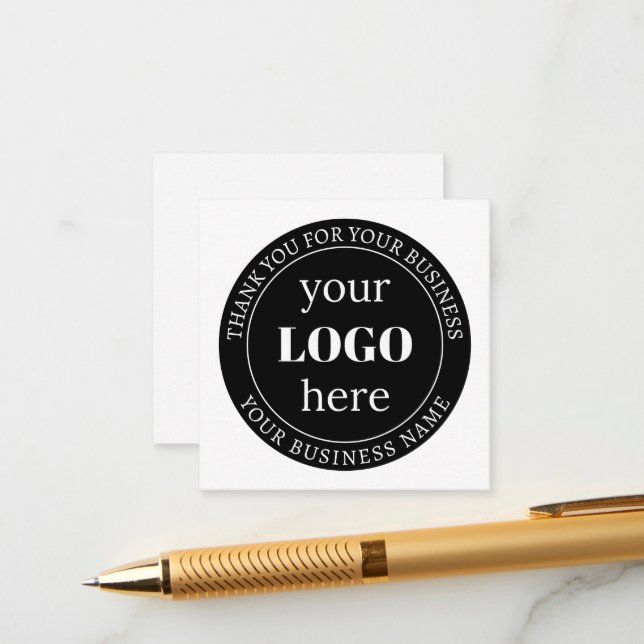 Carte D'accompagnement Texte modifiable et votre logo ou autre conception (Devant/Arrière en situation)