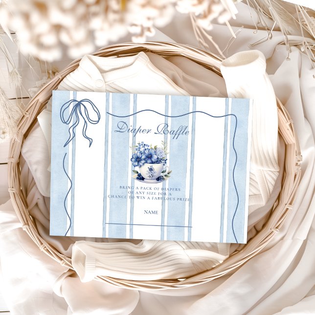 Carte D'accompagnement Thé Avec La Mère Pour Être Diapper Raffle (Créateur téléchargé)
