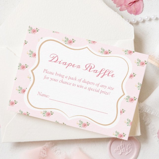 Carte D'accompagnement Thé Baby shower Déchets Raffle (Créateur téléchargé)