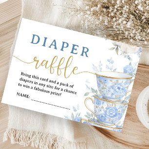 Carte D'accompagnement Thé Baby Shower Garçon Bleu Thé Party Tirage au So