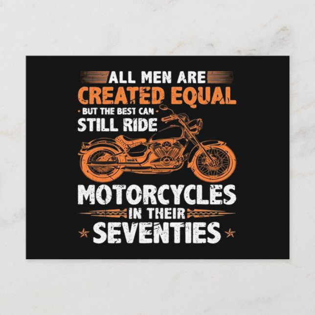 Carte D'accompagnement The Best Men Can Still Ride Motorcycles In Their 7 (Devant)