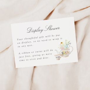 Carte D'accompagnement Thé de mariage floral coloré
