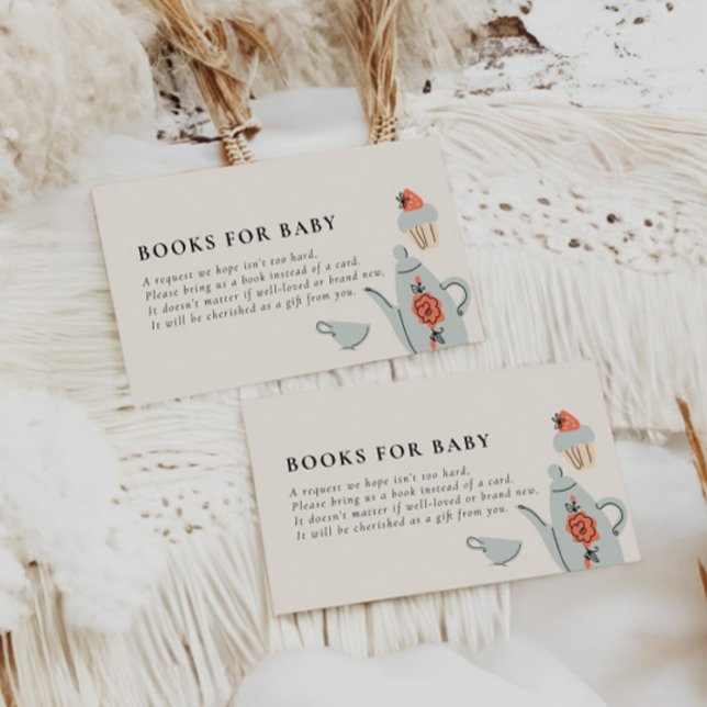 Carte D'accompagnement Thé pour deux | Tea Party Baby showers Livres pour (Créateur téléchargé)