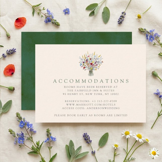 Carte D'accompagnement The Wildflower Meadow Wedding Suite - (Créateur téléchargé)