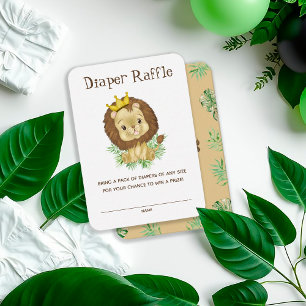Carte D'accompagnement Thème de Baby shower de Lion mignon - Raffin de co