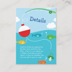 Carte D'accompagnement Thème de poisson Baby shower de pêche pour pêcheur