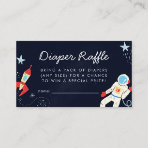 Carte D'accompagnement Thème Espace Baby shower Déchets Raffle Billet