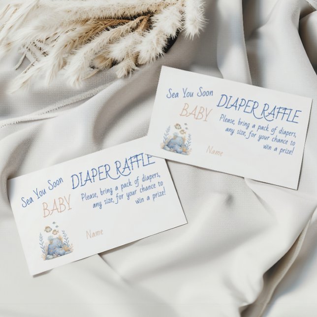 Carte D'accompagnement Thème Marin Sous L'Océan Bientôt Cadeau De Bébé Co (Créateur téléchargé)