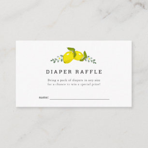 Carte D'accompagnement Ticket au Baby shower de laine de citron