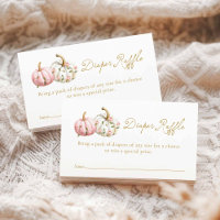 Ticket Baby shower Citrouille rose