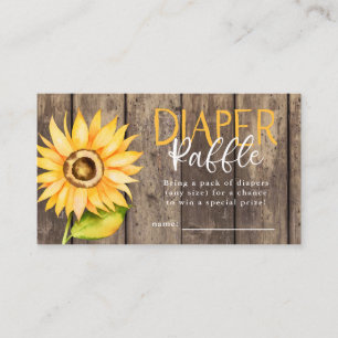 Carte D'accompagnement Ticket Baby shower de tournesol