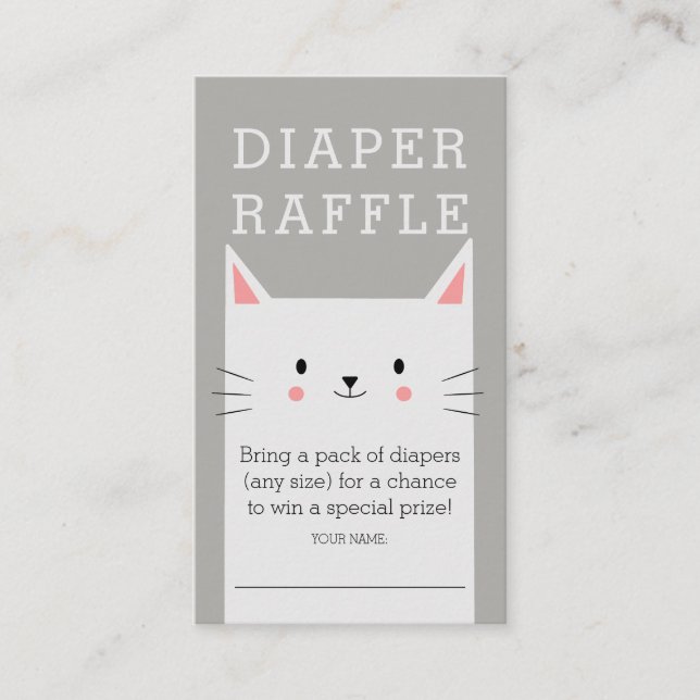 Carte D'accompagnement Ticket de Baby shower de chats Kitty (Devant)