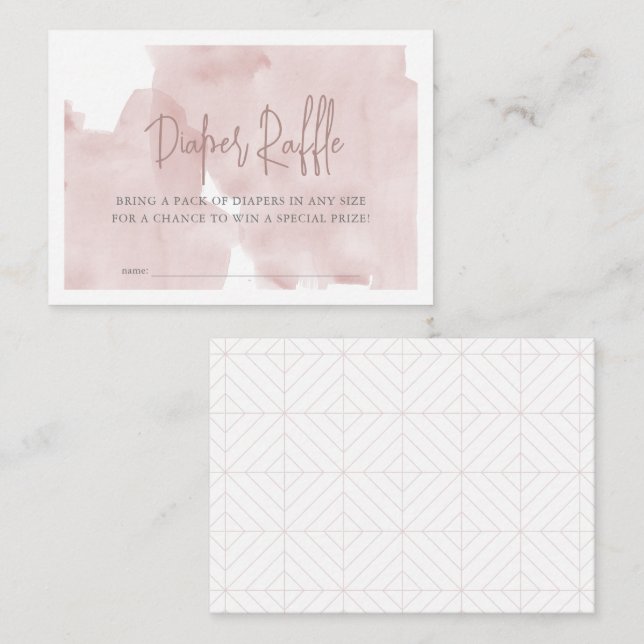 Carte D'accompagnement Ticket de Baby shower de couche de ciel rose (Devant / Derrière)