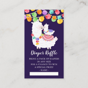 Carte D'accompagnement Ticket de Baby shower de couches Llama Mama