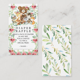 Carte D'accompagnement Ticket de Baby shower de couches Woodland Friends