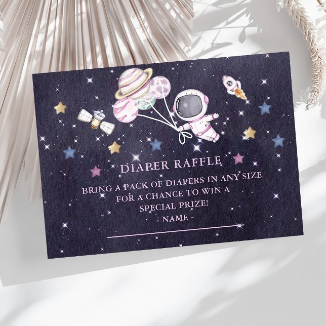 Carte D'accompagnement Ticket de Baby shower Déchets de l'espace extra-at (Créateur téléchargé)