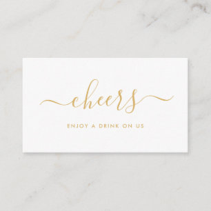 Carte D'accompagnement Ticket de boissons gratuites avec un script simple