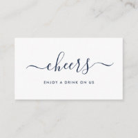 Ticket de boissons gratuites Simple Script - Bleu 