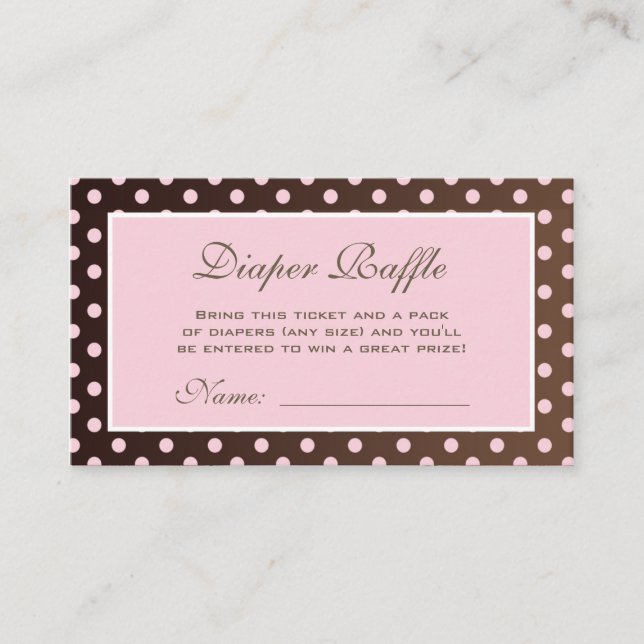 Carte D'accompagnement Ticket de broche à couches Brown et roses (Devant)
