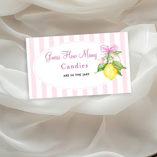 Carte D'accompagnement Ticket de jeu de devinette de bonbons aux citrons (Créateur téléchargé)