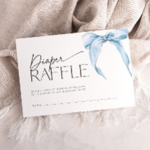 Ticket de tombola de couche Bébé Shower Ruban Bleu