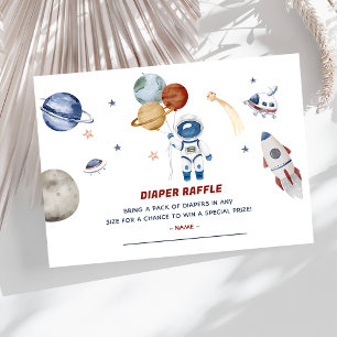 Carte D'accompagnement Ticket de tombola de couche pour Baby Shower Espac
