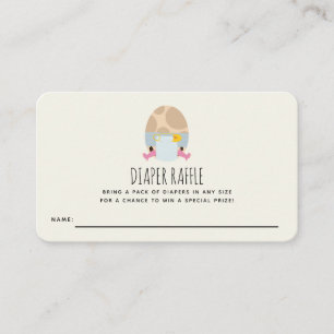 Carte D'accompagnement Ticket de tombola de couche pour Baby Shower Fille