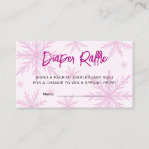 Carte D'accompagnement Ticket de tombola de couche pour Baby Shower Fille