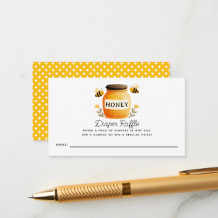 Carte D'accompagnement Ticket de tombola de couche pour Baby Shower Honey