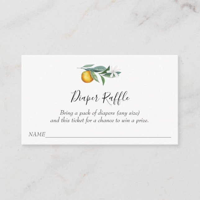 Carte D'accompagnement Ticket de tombola de couche pour Baby Shower Littl (Devant)