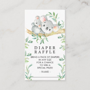 Carte D'accompagnement Ticket de tombola de couche pour Baby Shower Ourso