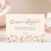 Ticket de tombola de couche pour baby shower Wildf