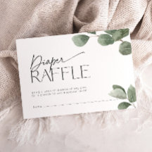 Ticket de tombola de couches moderne Eucalyptus Ba