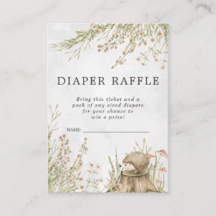 Carte D'accompagnement Ticket de tombola de couches pour Baby Shower   An