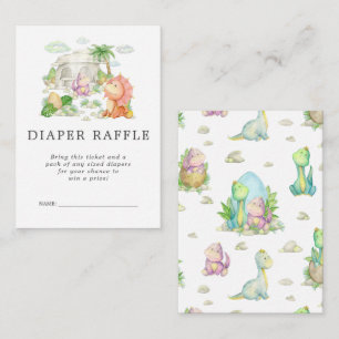 Carte D'accompagnement Ticket de tombola de couches pour Baby Shower   Di
