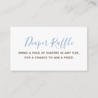 Ticket de tombola de couches pour Baby Shower garç
