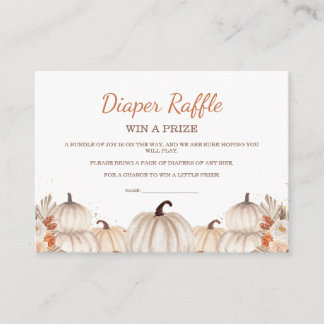 Carte D'accompagnement Ticket de tombola de couches pour Baby Shower Litt