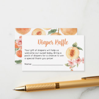 Carte D'accompagnement Ticket de tombola de couches pour Baby Shower Pêch