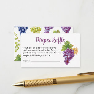 Carte D'accompagnement Ticket de tombola de couches pour Baby Shower Rais
