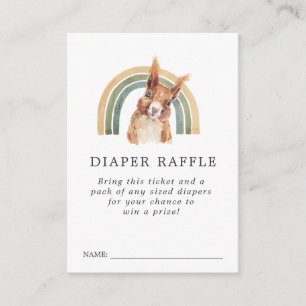 Carte D'accompagnement Ticket de tombola de couches pour Baby Shower sur