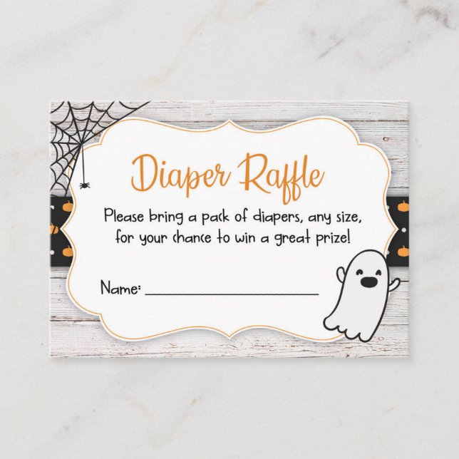 Carte D'accompagnement Ticket Halloween Baby shower Éffrayant Refle (Devant)