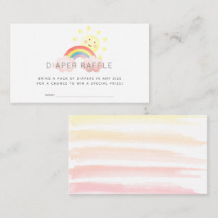 Carte D'accompagnement Ticket Sunshine & Rainbow Diaper