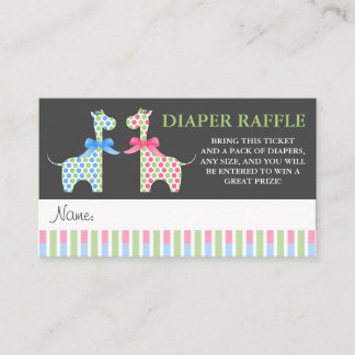 Carte D'accompagnement Tickets de jacquet et de girl Giraffe Déchets