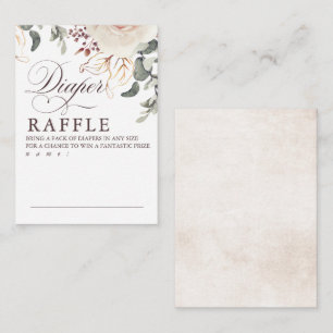 Carte D'accompagnement Tickets De Jeu De Raffle De Fleurs D'Ombre Terre