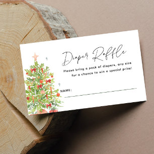Carte D'accompagnement Tickets de rousseur Baby shower sapin Noël