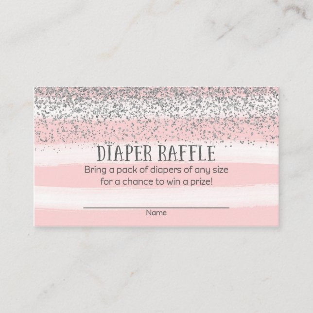 Carte D'accompagnement Tickets de rousseur en argent et en Baby shower ro (Devant)