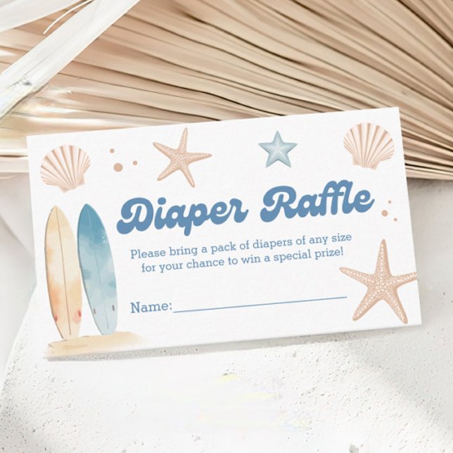 Carte D'accompagnement Tickets de tombola de couches pour Baby Shower sur (Créateur téléchargé)