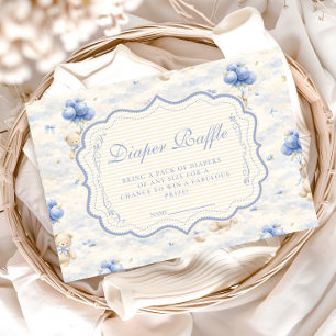 Carte D'accompagnement Tigre en Ballon Myrtille Couche Toile Raffle